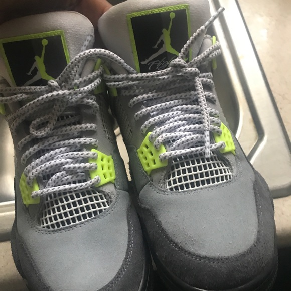 Jordan 4 neon / wolf grey - Picture 3 of 4
